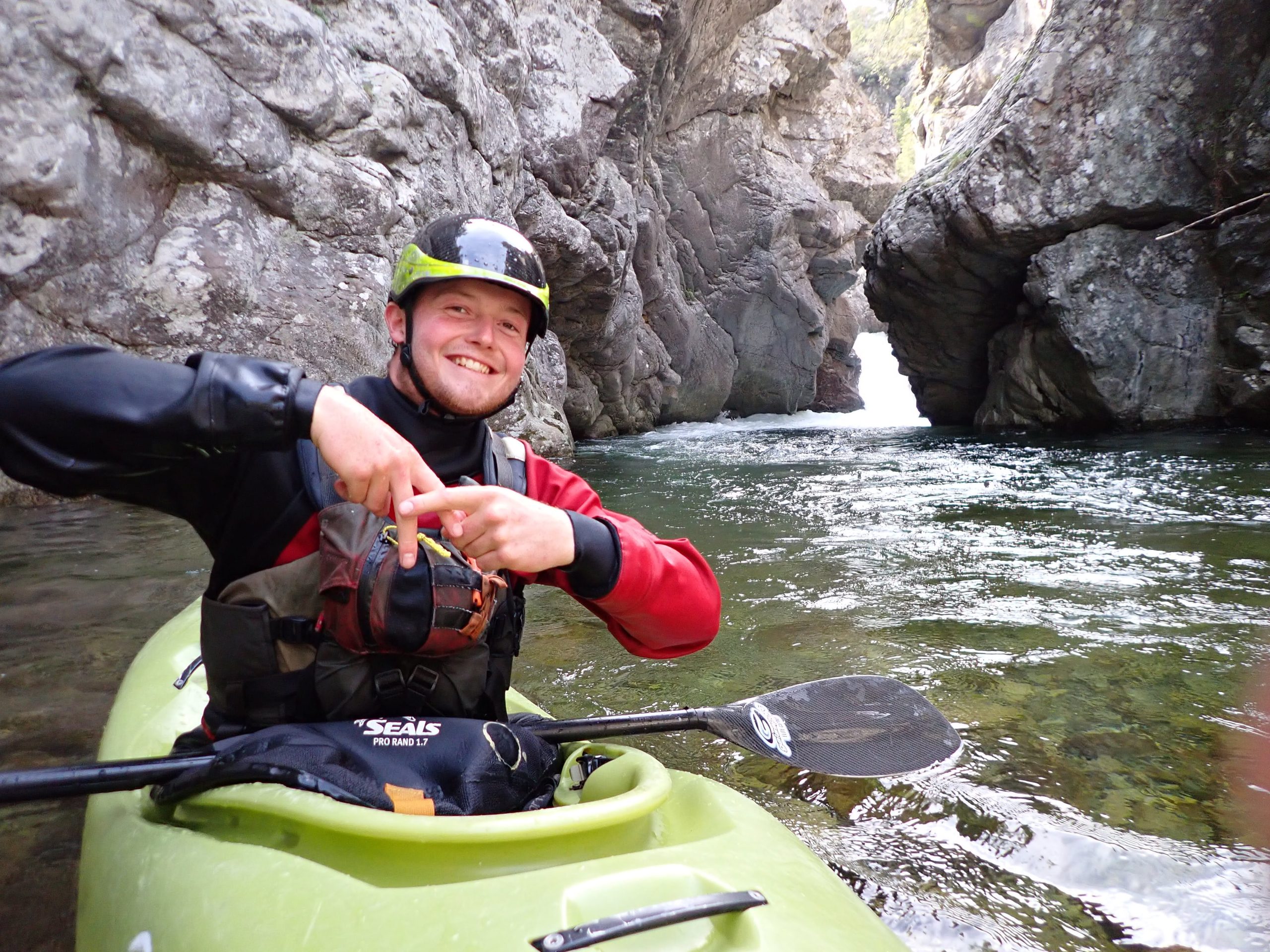 Bild von der Besitzer von Arkadventures. Freude im kajak auf eine fluss im Korsika.